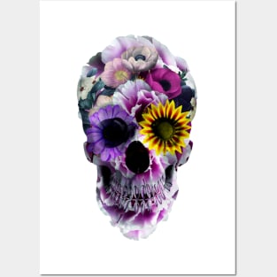 Floral Skull Posters and Art